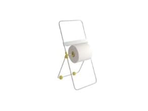 Lattiateline pyörillä Pristine White max leveys 43 cm teollisuusrullille,1 kpl