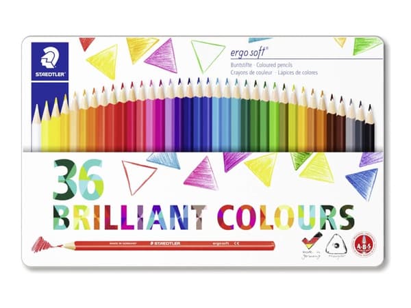 STAEDTLER ergosoft 157 - Fargeblyant - assorterte farger (en pakke 36)
