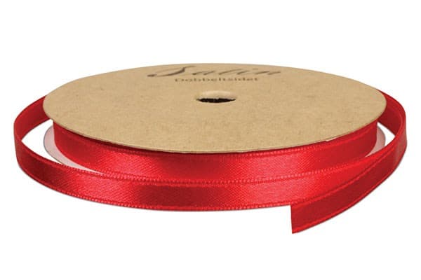 Satiinilankku 10mm 10m rød