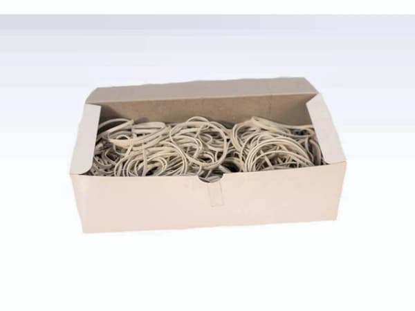 Gummibånd 200x5mm hvid ca. 150stk 500g/pakkaus