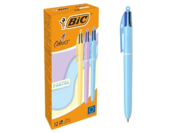 BIC 4 Colours, Flerfarget, 12 stykker, Medium