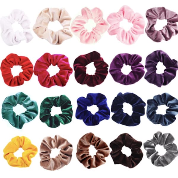 Store fløjlshår Scrunchies, hårbånd, hårbånd, hårbånd Mørkeblå
