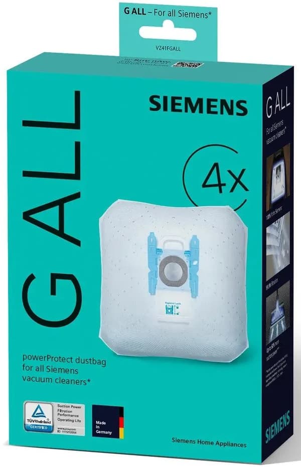 Siemens PowerProtect G ALL støvsugerposer - 4-pakning