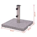 Miniatyrbild 5 av 5: vidaXL Fot till parasoll 20kg Granit