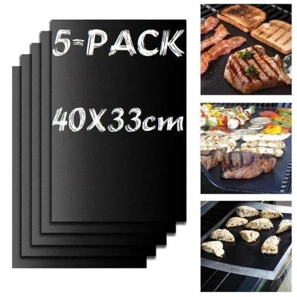 INF 5-pak. Grillmatte Stekematte - Non stick 40x33cm
