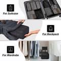 Miniatyrbilde 7 av 10: 7-delt Organizer-sett for Koffert – Effektiv Pakking og Oppbevaring for Reise - Svart