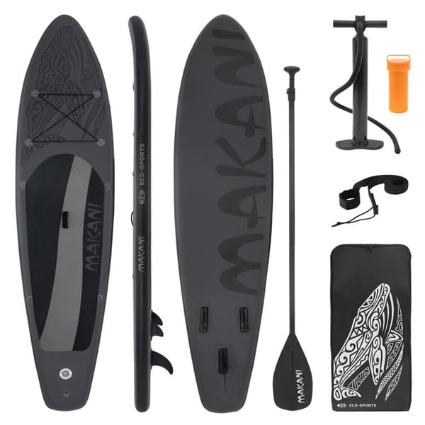 Puhallettava Stand Up Paddle Board Makani, 320 x 82 x 15 cm, musta