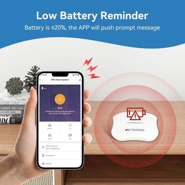 Retekess TH011 WiFi trådlöst smart personsökarsystem, Life Alert Systems, för vårdgivare, äldre
