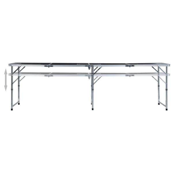 vidaXL Foldbart ølpongbord 240 cm svart