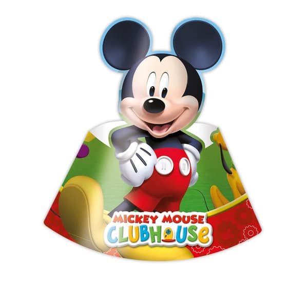 Mickey Mouse Clubhouse Party Hats (Pack of 6) Multicoloured One Size