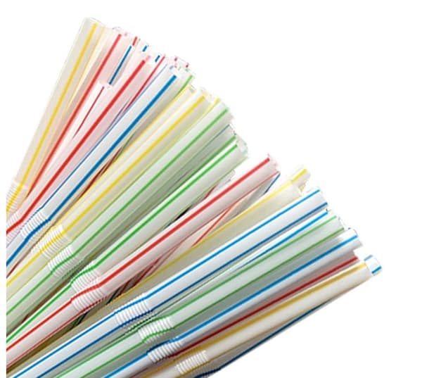 500 flexible straws - Multicolored