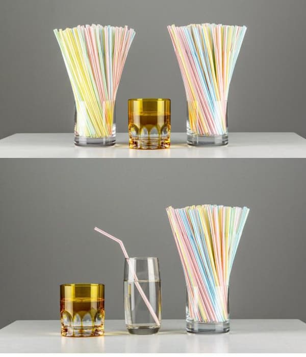 500 flexible straws - Multicolored