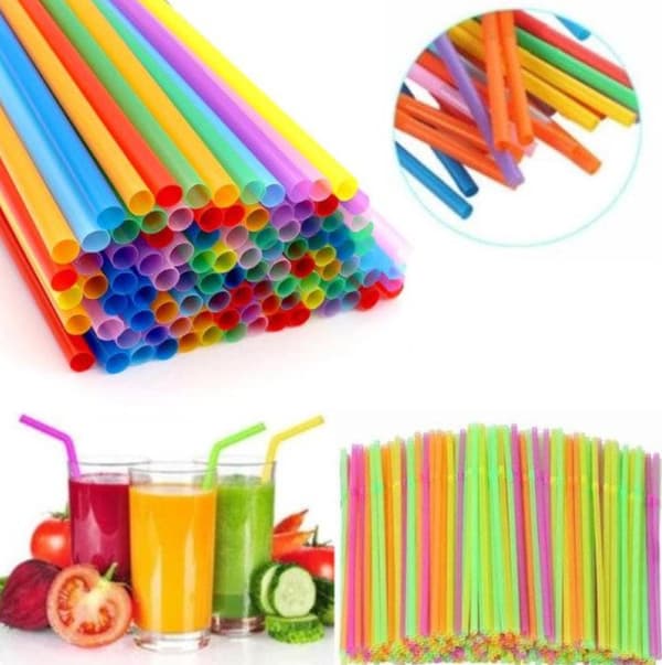 500 flexible straws - Multicolored