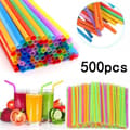 Miniatyrbillede 1 af 7: 500 flexible straws - Multicolored
