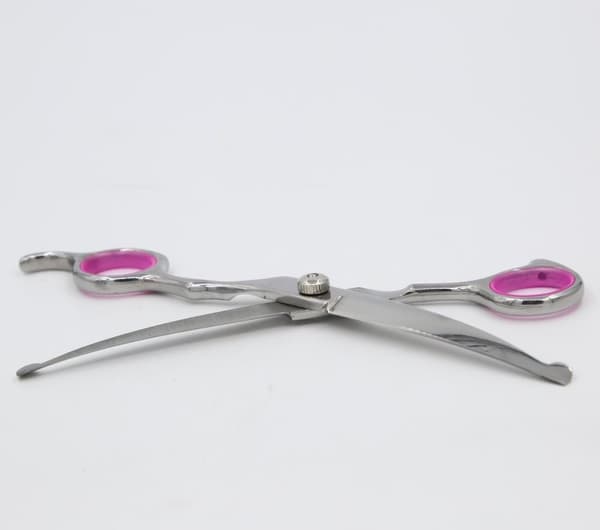 INF Hundesaks bøyd 19 cm Sølv/Rosa