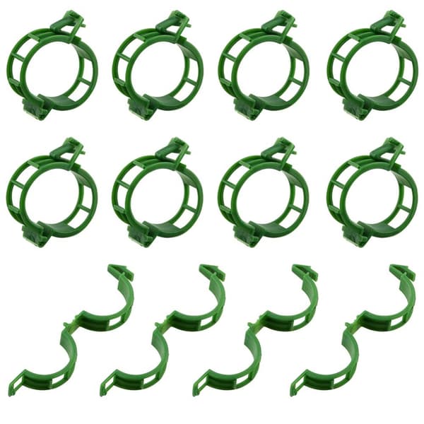 INF Klips for å støtte planter / espalier 100-pakning Grønn