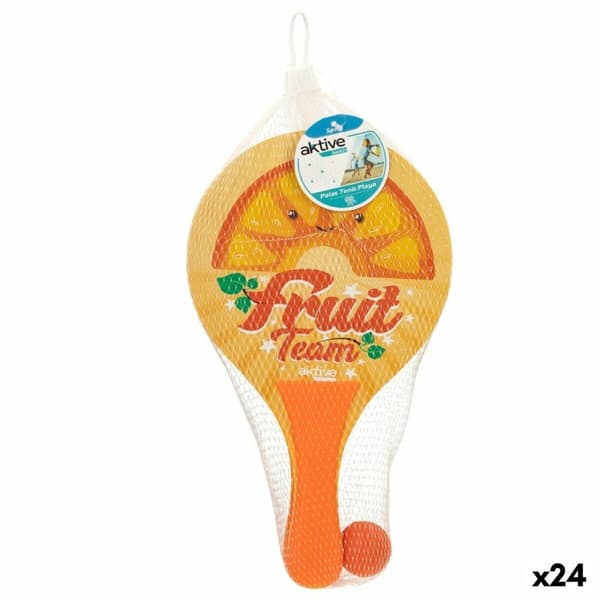 Strandskovle med bold Aktive Summer Fruits Træ 18,5 x 31,5 cm (24 enheder)