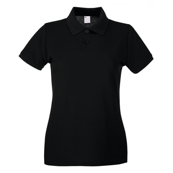 Fruit of the Loom Womens/Ladies Lady Fit Short-Sleeved Polo Shirt Jet Black XX Large