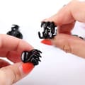 Miniatyrbilde 4 av 4: 12 stk Små svarte hårspenner 15x10mm -