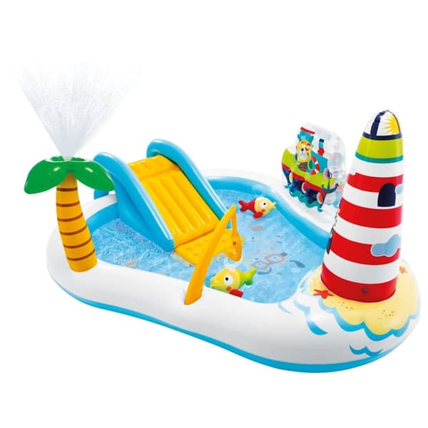 INTEX badebassin med fisketema 218x188x99 cm