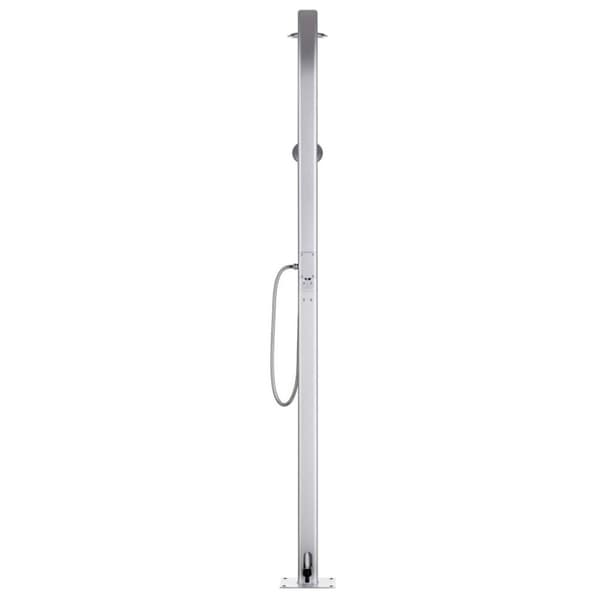 vidaXL havebruser med brun bund 220 cm aluminium