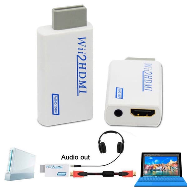 INF HDMI-adapter Kompatibel med Nintendo Wii – Full HD 1080p Vit