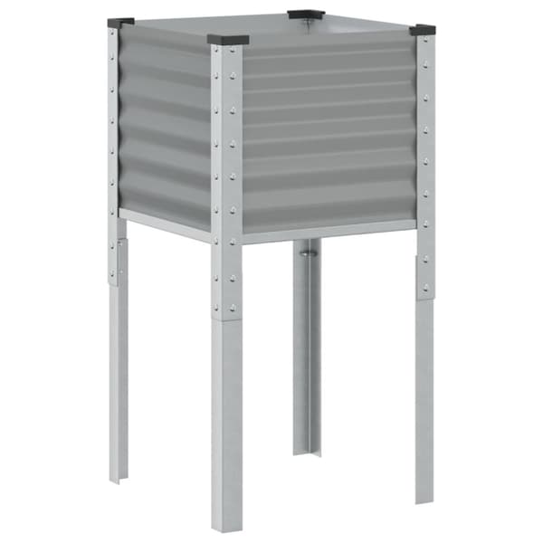 vidaXL Plantekasse grå 45x45x88 cm stål