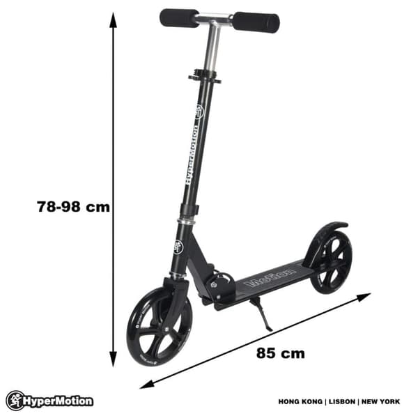 HyperMotion, løbehjul til børn og unge, foldbare, store hjul 200 mm, max belastning 100 kg