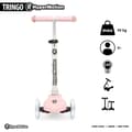 Miniatyrbillede 4 af 7: HyperMotion trehjulet løbehjul til børn 3-8 år, TRINGO, skridsikker, justerbar løbehjul til piger, drenge 3+, max. Bæreevne 50 kg, Pink