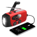 Pikkukuva 1 / 5: Red Kampiradio aurinkokennoilla, taskulampulla ja 2000mAh Powerbank-hätäradiolla, Survival