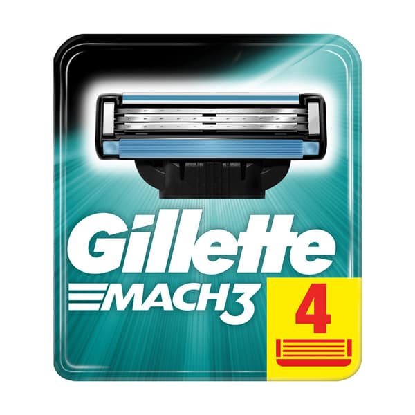 Gillette Mach 3 Barberblad 4-pak Gillette Mach 3 Barberblad 4-pak