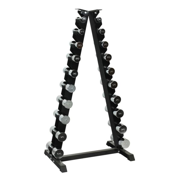ODIN 110kg Krom Hantel Paketerbjudande (10 Set Hantlar + Triangel Stativ)