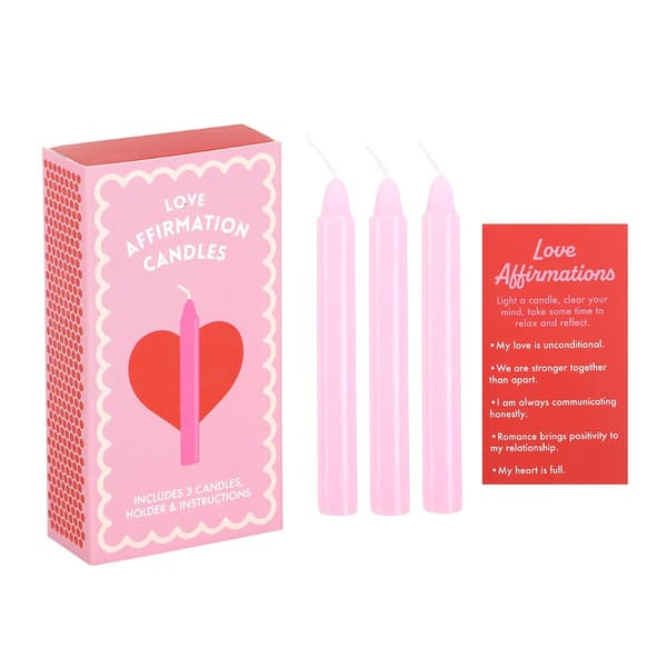 Something Different Love Affirmation Box Candles (Pack of 3) Pink One Size