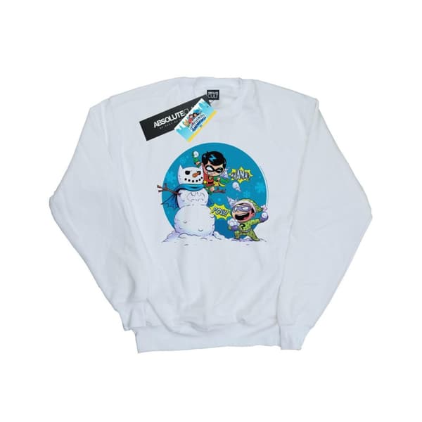 DC Comics Boys Super Friends Chillin Like A Villain Sweatshirt White 9-11 Years