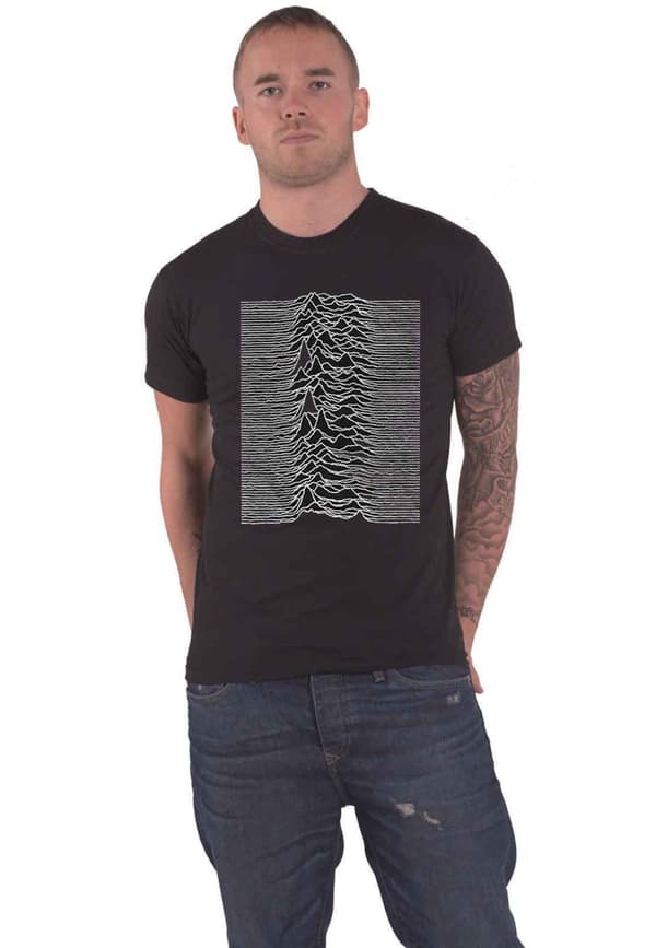 Joy Division T Shirt Unknown Pleasures Album Back Print Official Unisex Black Black M