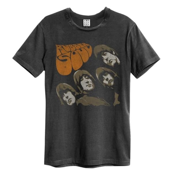 Beatles:  Rubber Soul Amplified Vintage Charcoal Medium T Shirt