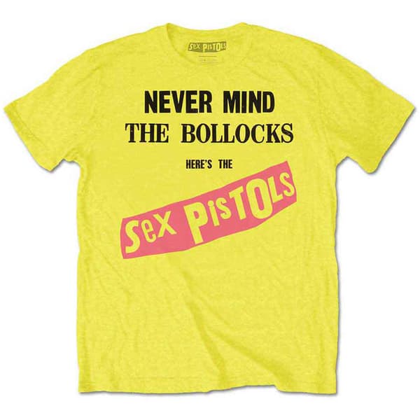 The Sex Pistols NMTB Original Album T Shirt Yellow XL
