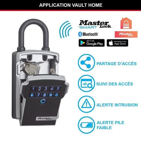 MASTER LOCK ansluten nyckelbox - Bluetooth eller kombination - med handtag
