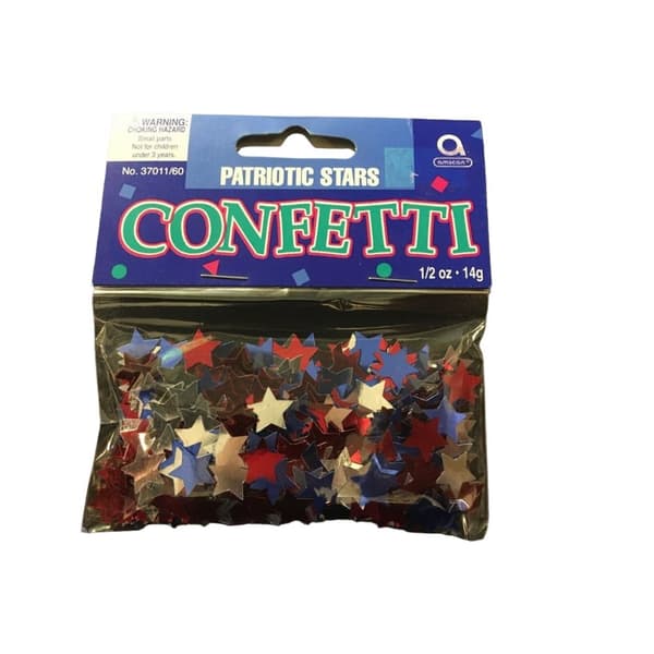 Amscan Patriotic Foil Stars Confetti Multicoloured One Size