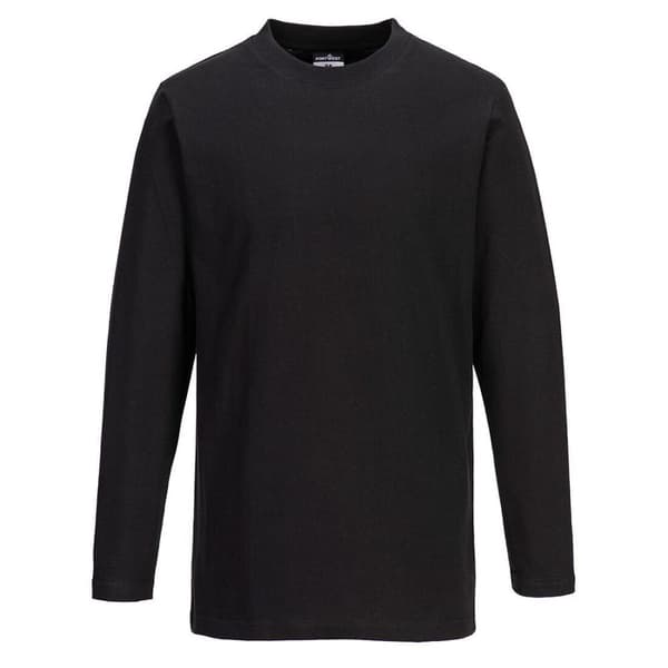 Portwest Langærmet T-shirt med lange ærmer til mænd Black XL