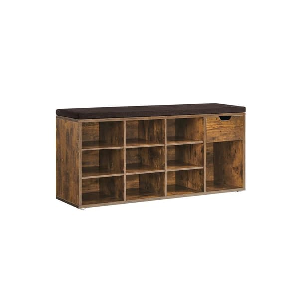 Skobank - med skuffe - vintage brun brun