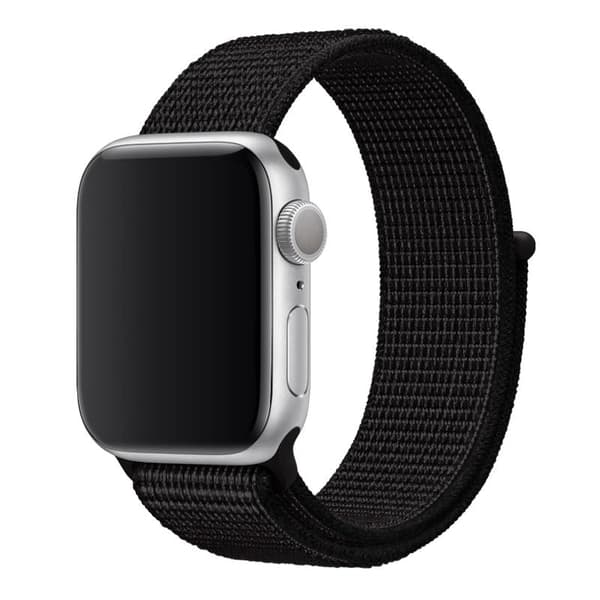 Apple Watch 42mm / 44mm / 45mm Armband Svart Nylon