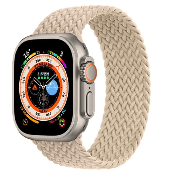 Elastiskt Armband för Apple Watch 38mm/40mm/41mm Beige S
