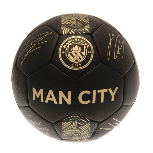 Manchester City FC Phantom Signature fodbold Matt Black/Gold 1