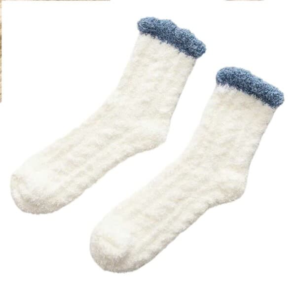 Lurviga Raggsockor – Plysch Varm Fleece Vit