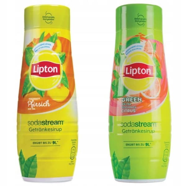 Sodastream Lipton Ice Tea Peach + Lipton Green Tea Sirap Set