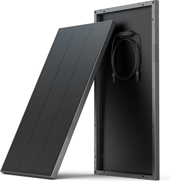 EcoFlow 2 x 100W fast solpanelskombination (med 2 par monteringsfötter)