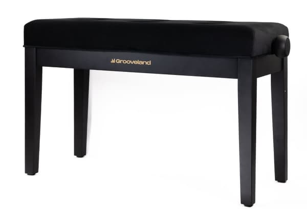 Grooveland KB320 Dobbel Pianobenk (Matt Svart)