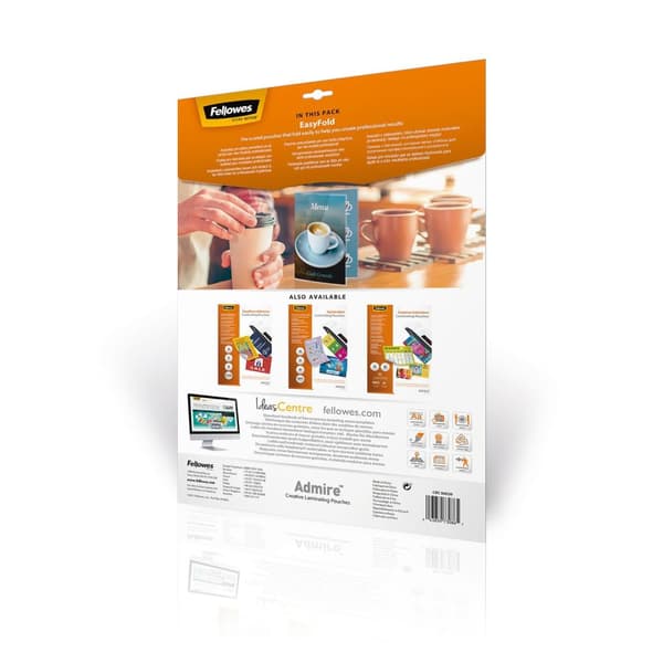 Fellowes Lamineringsfolie Admire EasyfoldA3, 160 mikron, 25 stk.