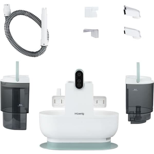 Varmvatten textilrengöring - HKoeNIG TWT88 - 1600 ml - 290 ml/min - 1200 W - Vit